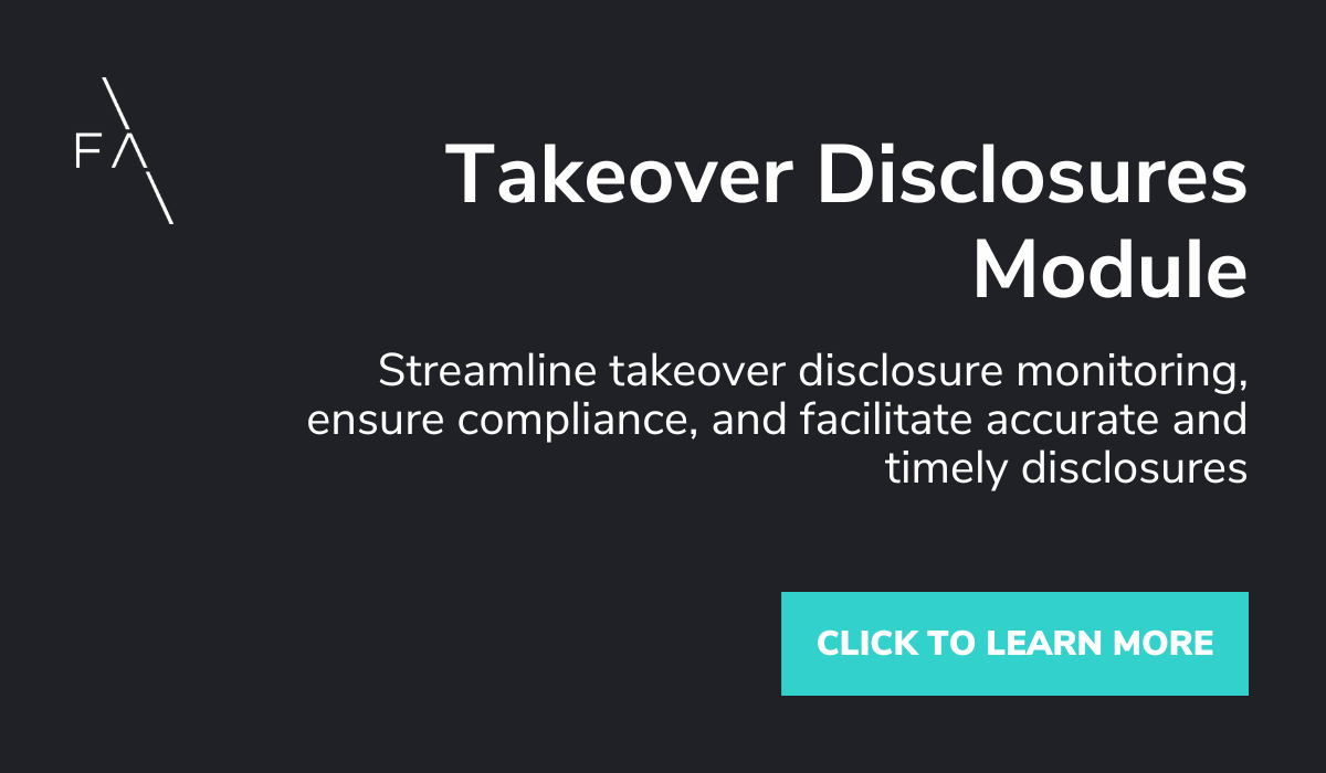 Takeover Disclosures Module