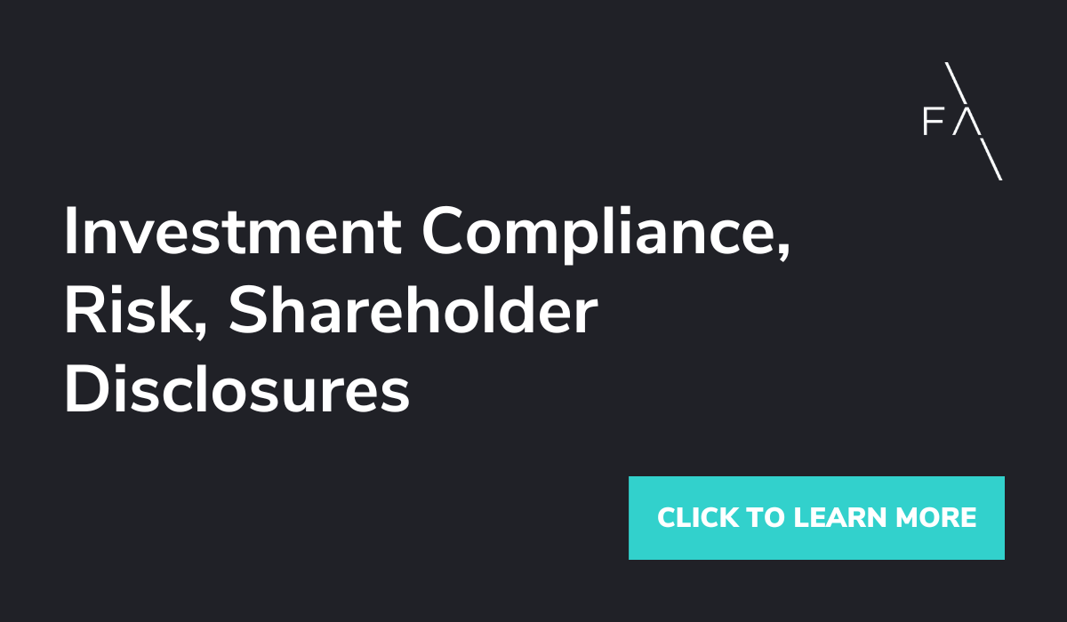 Investment Compliance, Risk, Shareholder Disclosures